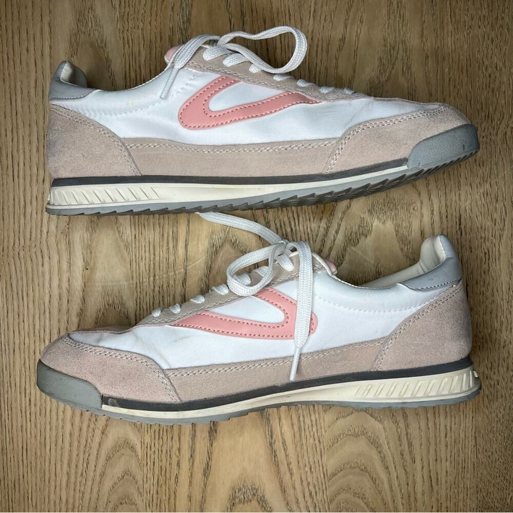TRETORN Women's Retro Rawlins Casual Lace-Up Sneakers Pink White Size 10 - Picture 8 of 10